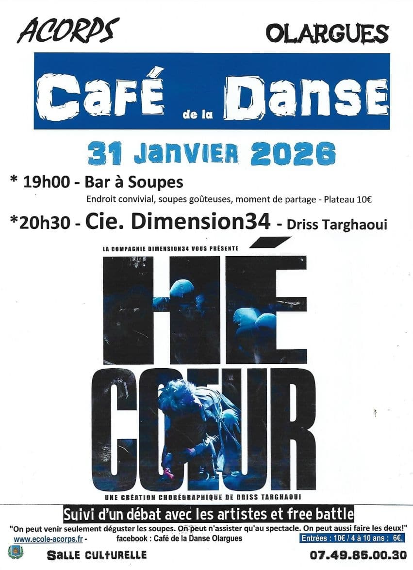 Café de la danse Samedi 31 Janvier 2026