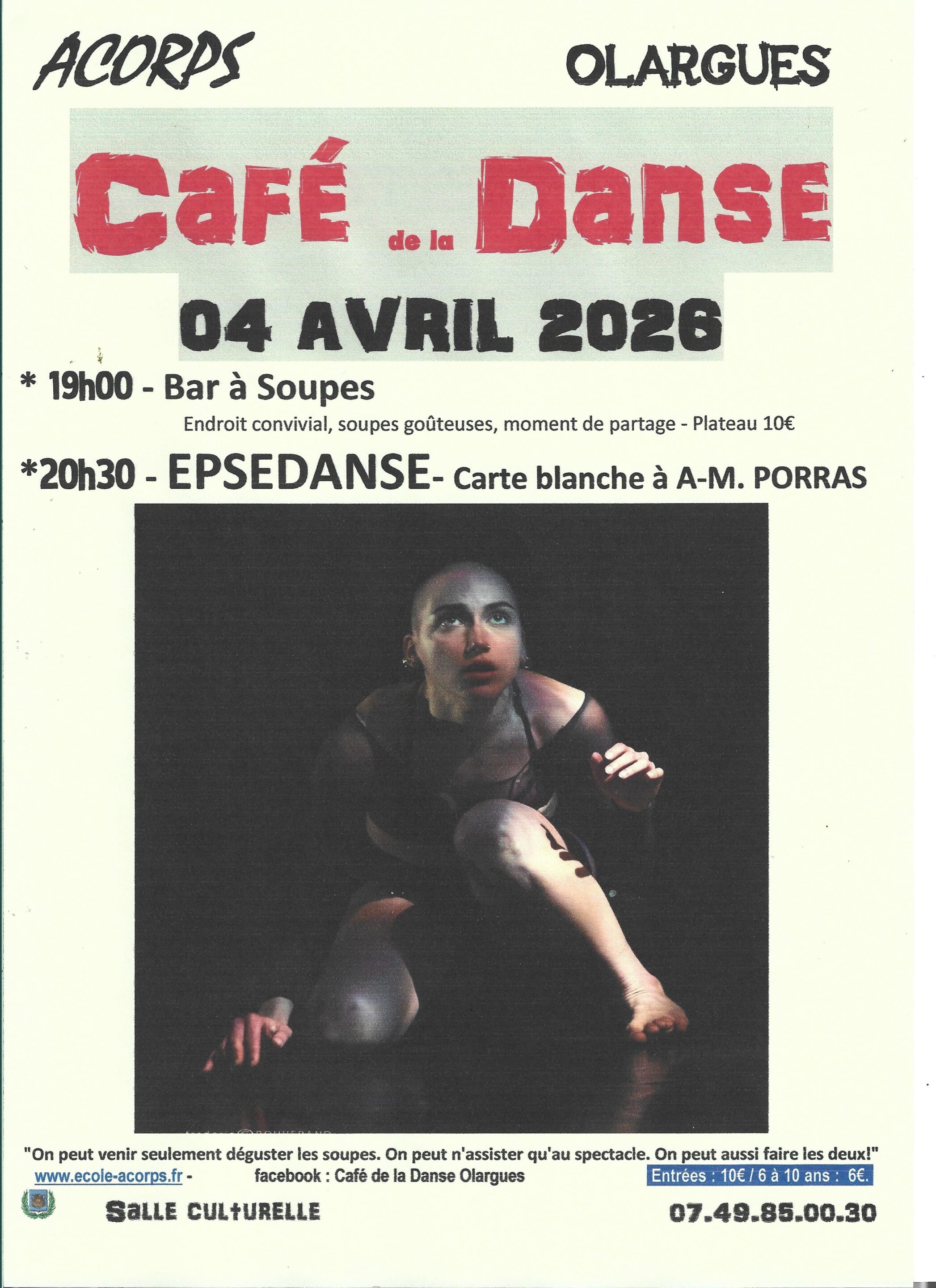 Café de la danse Samedi 4 Avril 2026